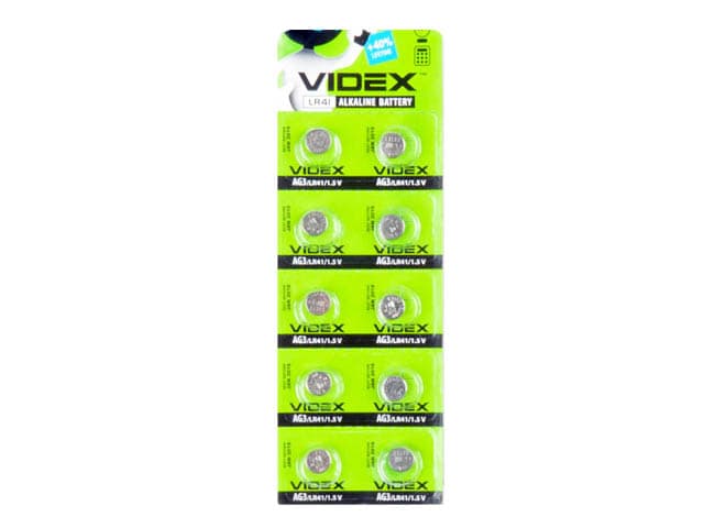 Батарейка Videx AG3/10bl (LR41) (2) (10) (100)