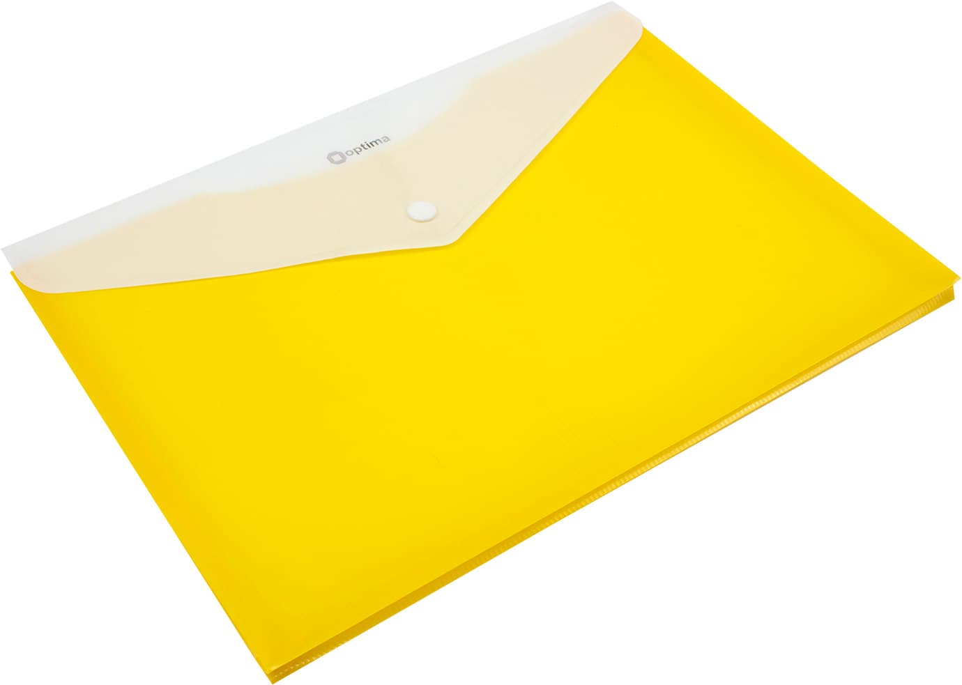 Папка-конверт Optima А4 розширена на кнопці жовта (12) O31315-05