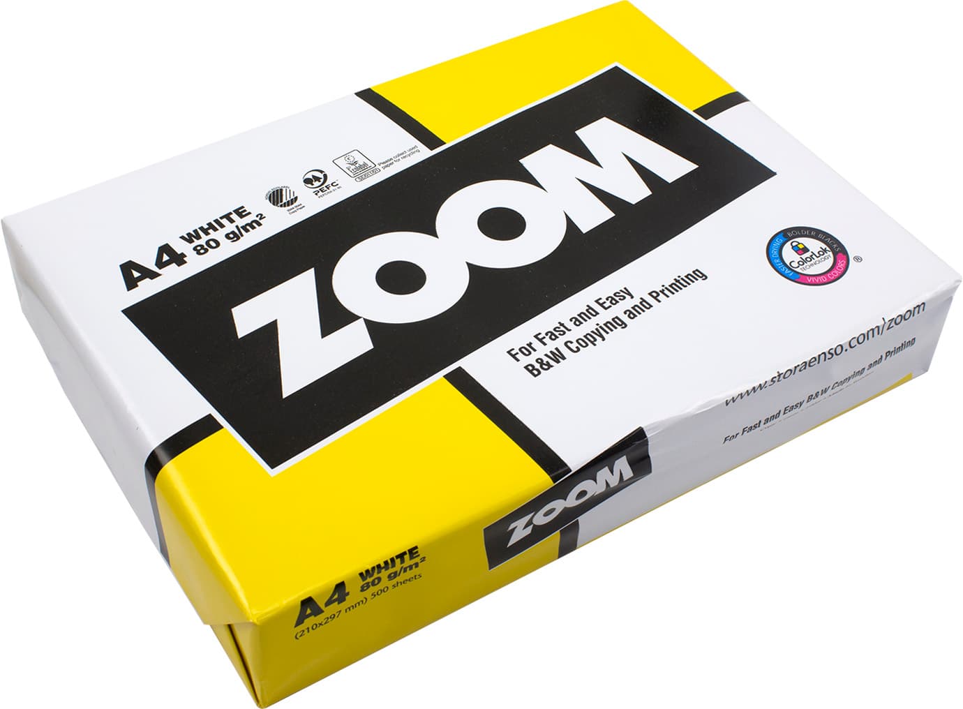 Бумага для офисной техники A4 80г/м2 Ф ZOOM 500 листов (5) (240)