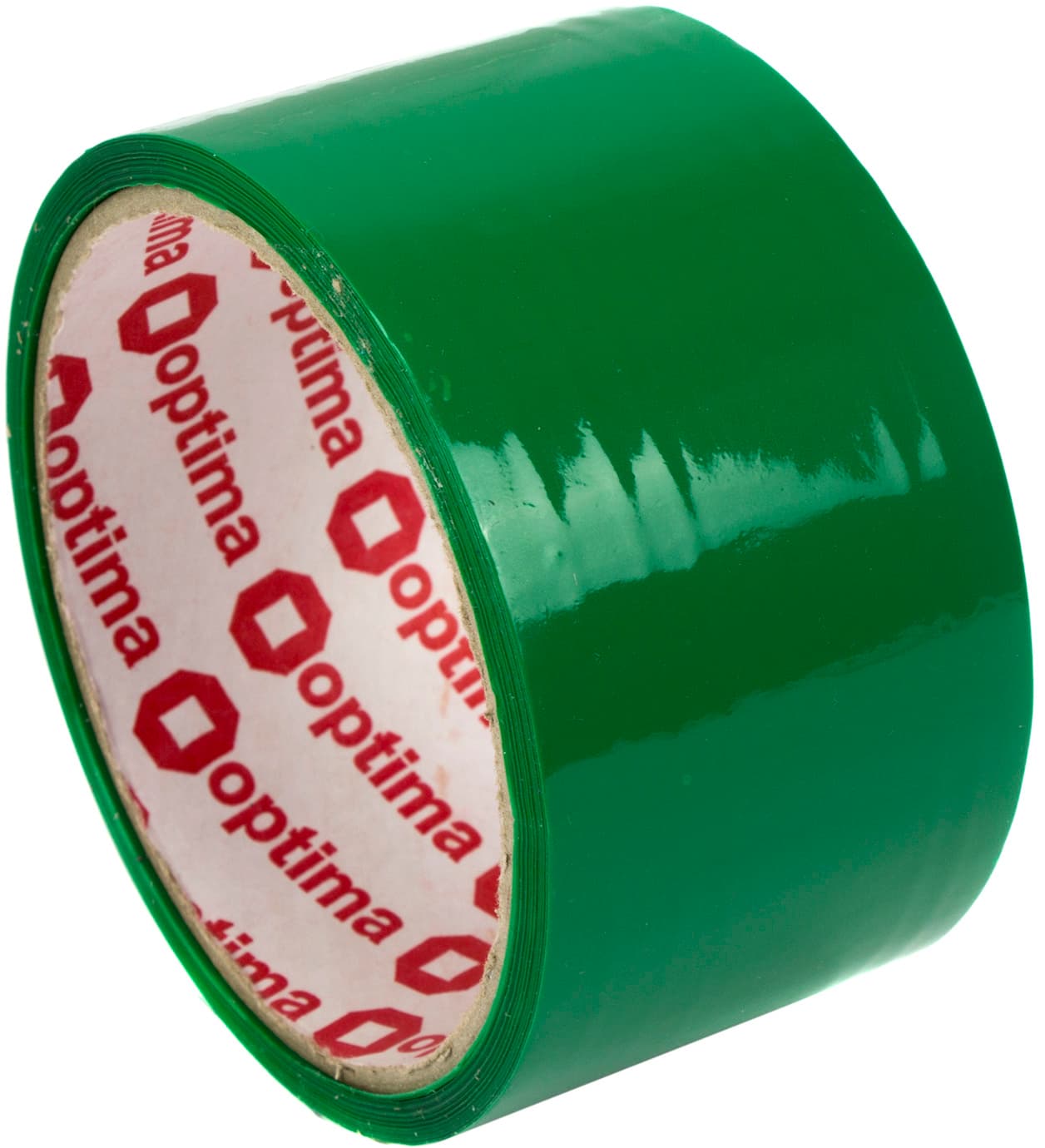 Стрічка клейка канцелярська Optima 48 ммх30 м зелена (6) (72) O45304-04