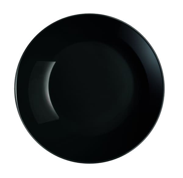 Тарілка супова скло Luminarc. Diwali Black 20 см (6) (24) 4616/0787