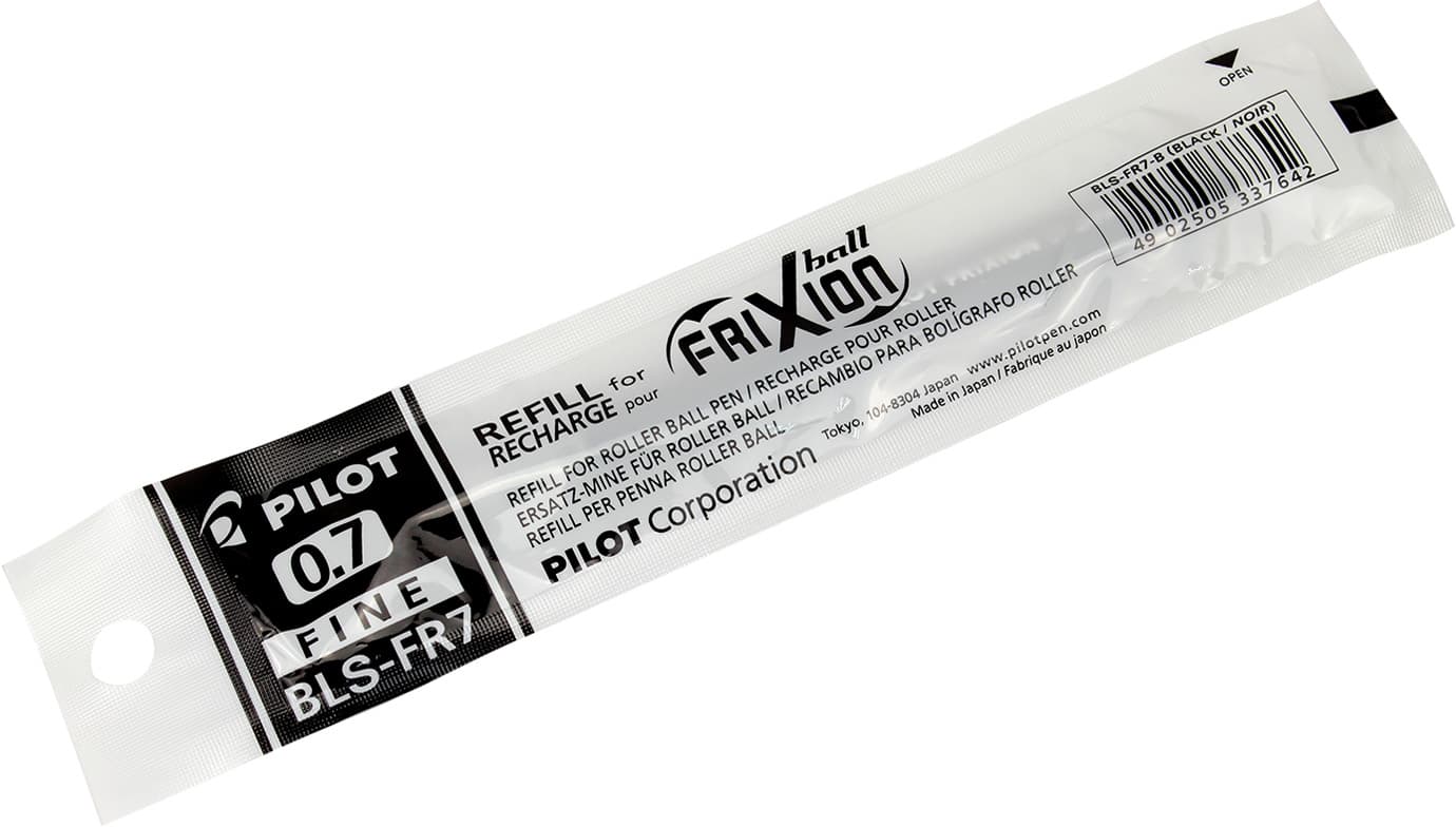 Стрижень гелевий Pilot Frixion 0,7мм чорний для BL-FR7 (12) (144) BLS-FR-7-B