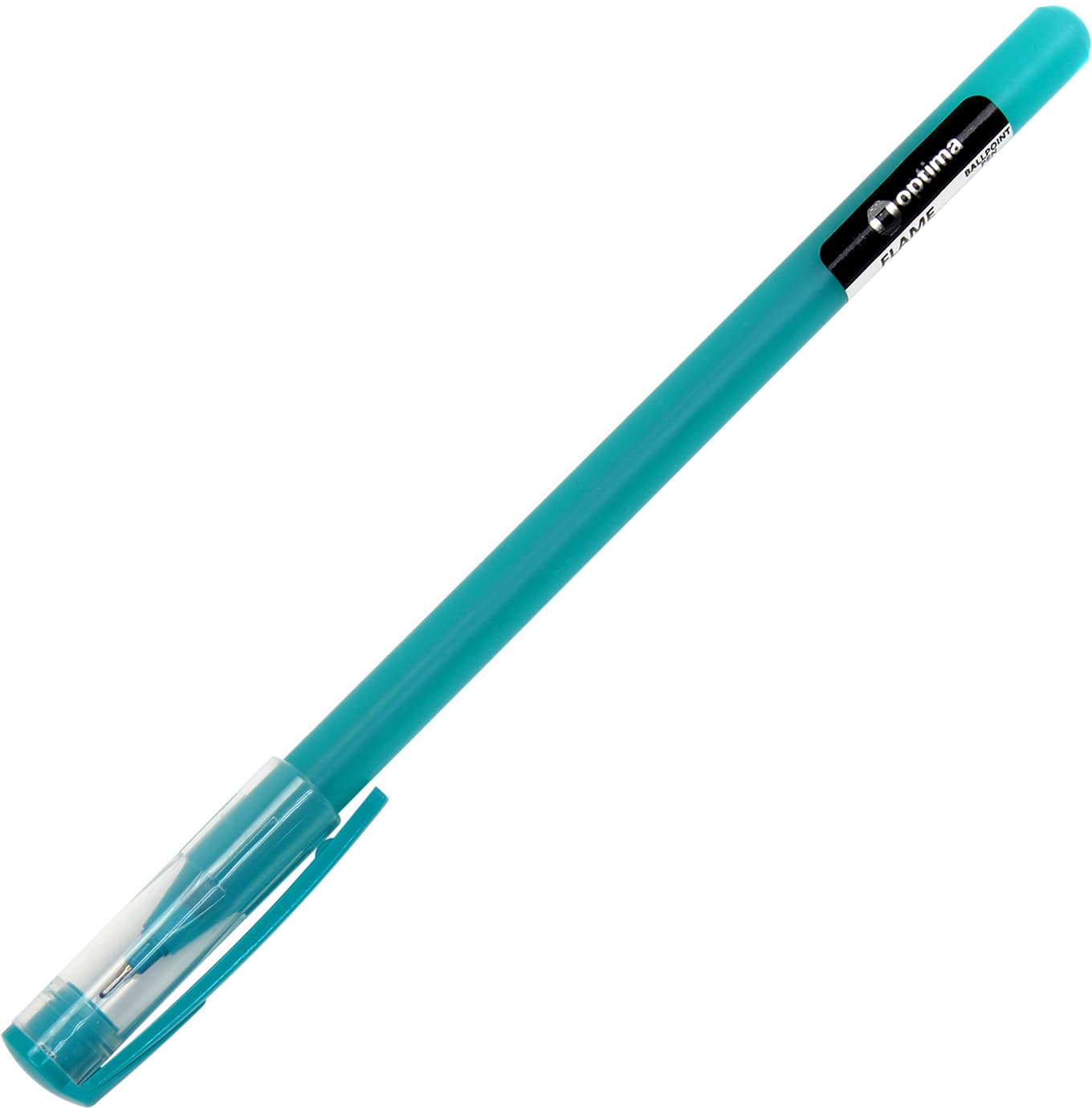 Ручка масляная шариковая Optima Flame 0,7 мм ассорти синяя (50) (750) O15643-02k