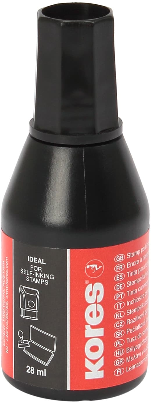 Штемпельная краска Kores K71338 черная 27мл