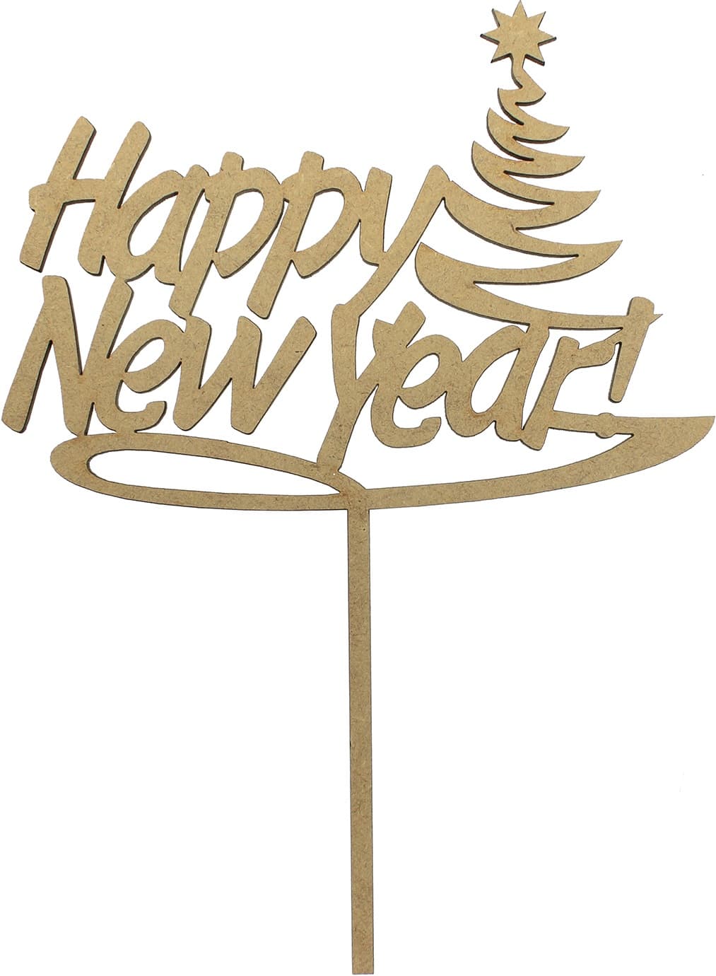 Топер Happy New Year 17х23 см МДФ 3 мм