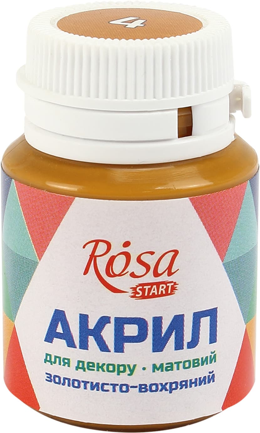 Акрил для декора Rosa Talent 20мл матовый золотисто-охряный 20004/9061