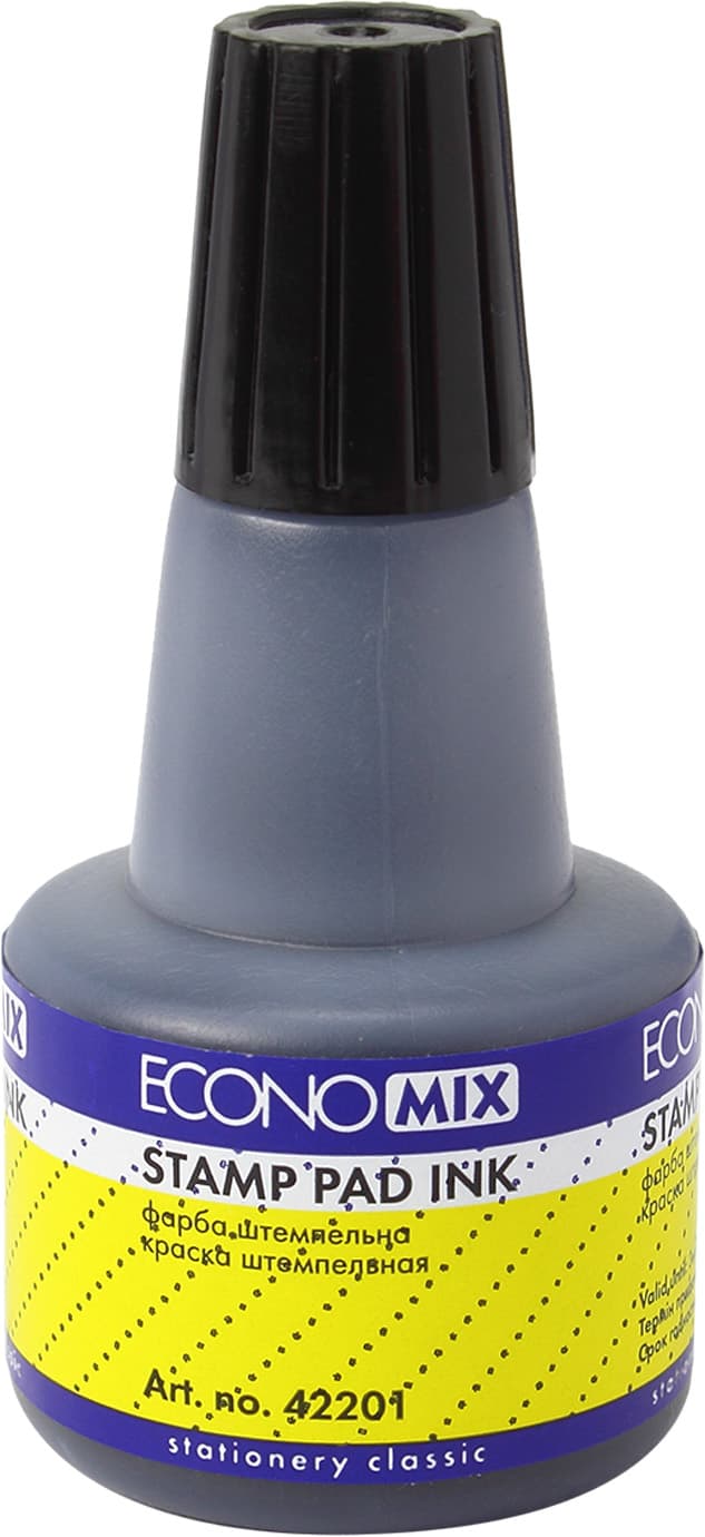 Штемпельная краска Economix черная (12) E42201-01