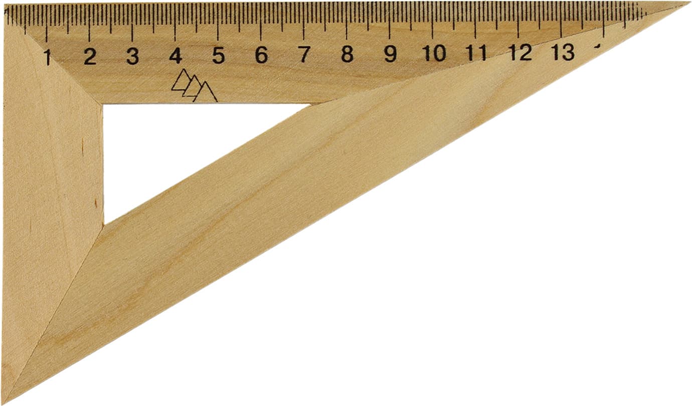 Трикутник дерев'яний 16см 30х60 (25) (50) 0328
