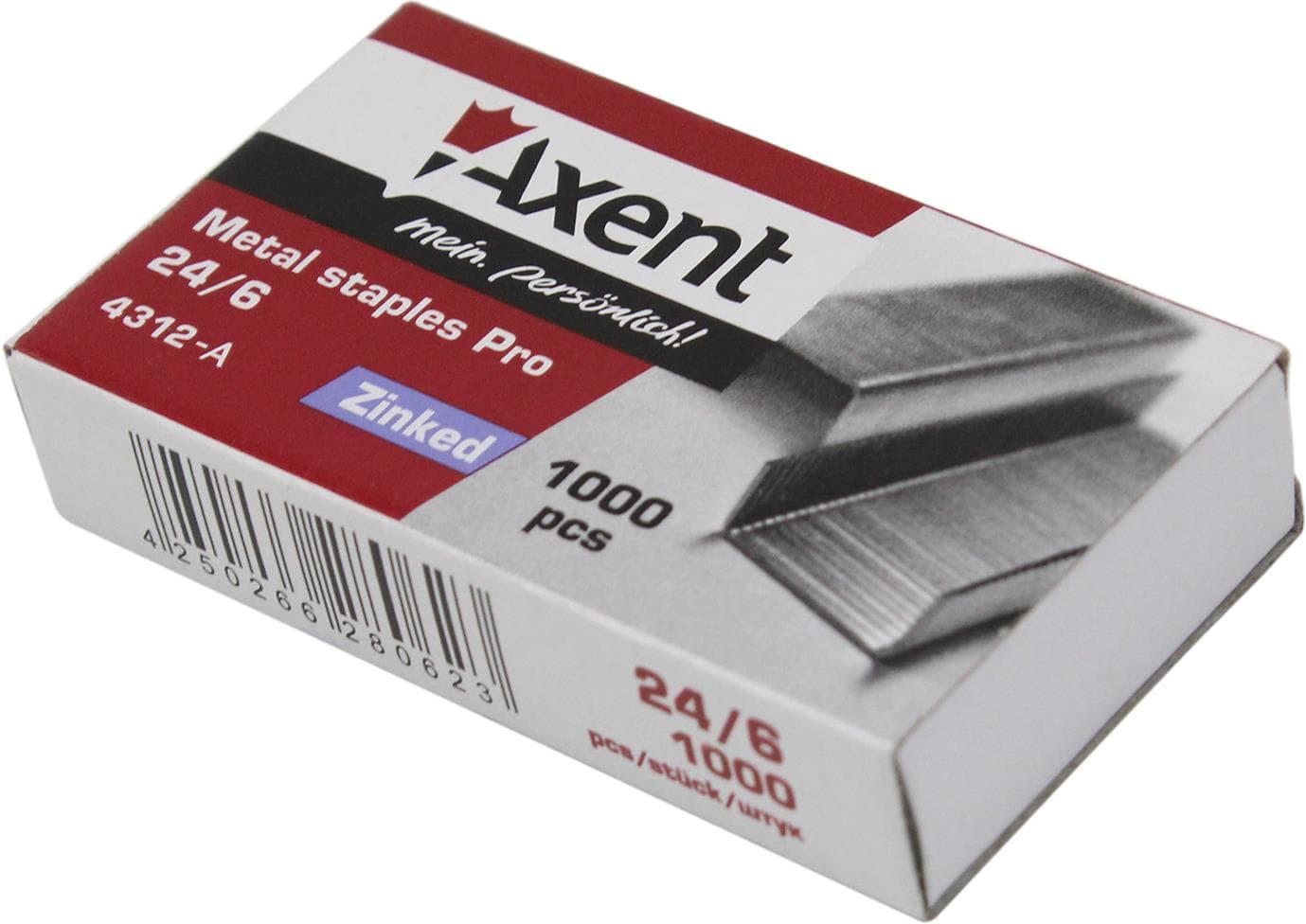 Скоби 24/6 Axent Pro 1000 шт (20) (500) 4312