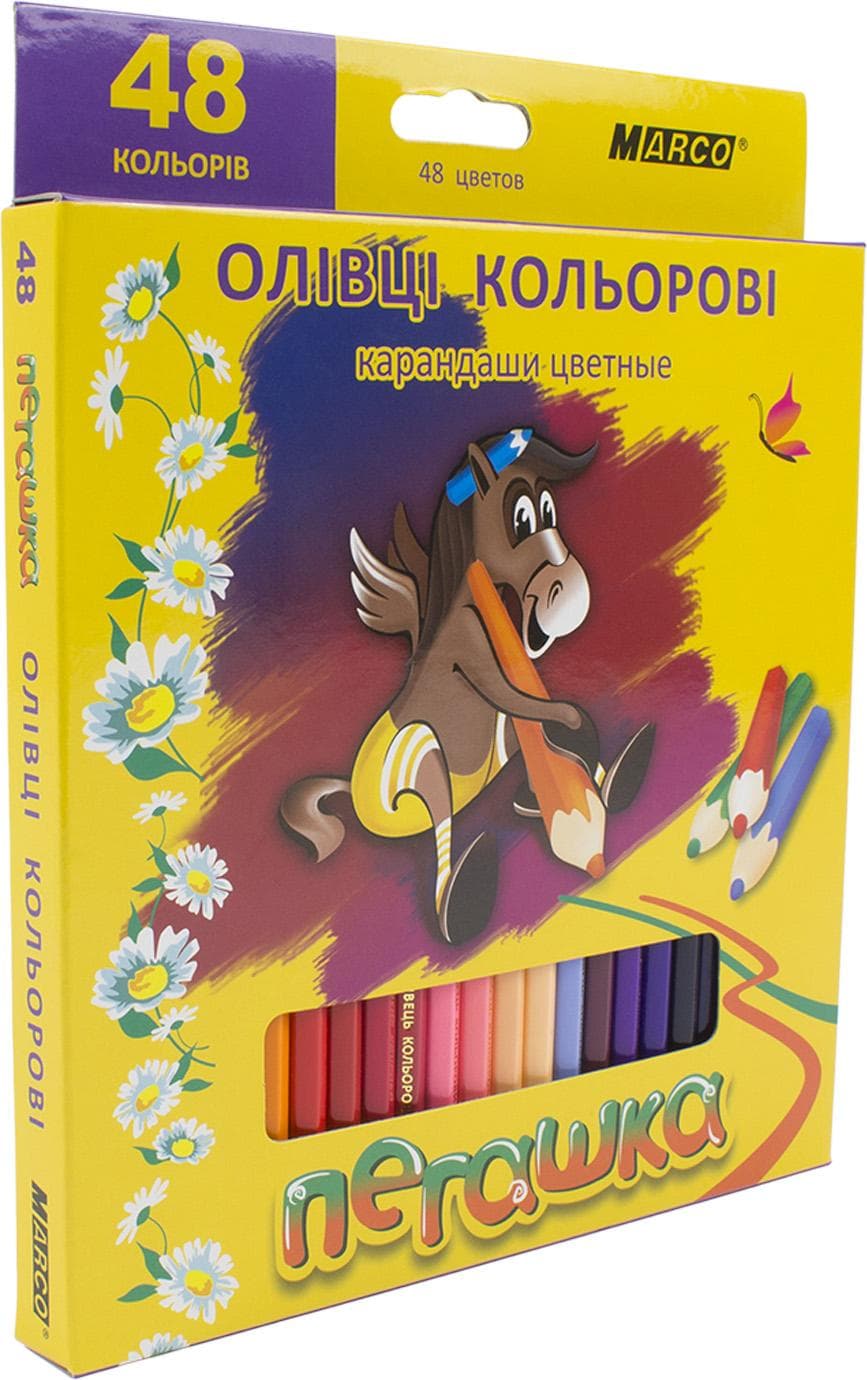 Карандаши цветные 48 цветов Marco Пегашка 1010-48 48 цветов