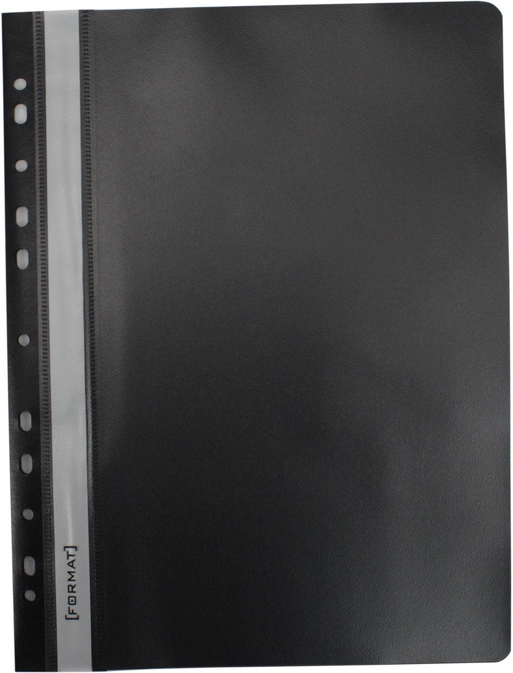 Папка-скоросшиватель Format/Economix Light А4 с перфорацией апельсин прозрачный верх черная (10) F/E38504-01