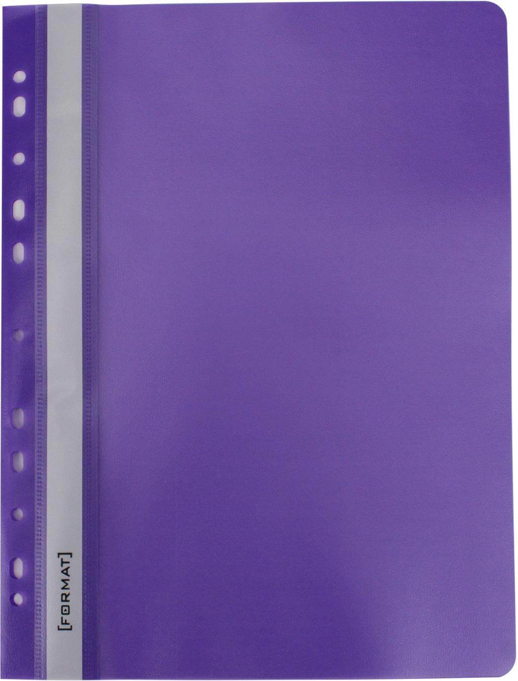 Папка-скоросшиватель Format/Economix Light А4 с перфорацией апельсин прозрачный верх фиолетовая (10) (300) F38504-12 