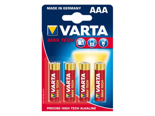 Батарейки Varta maxi tech longlife max power LR-03 блістер 4 шт (10) (50)