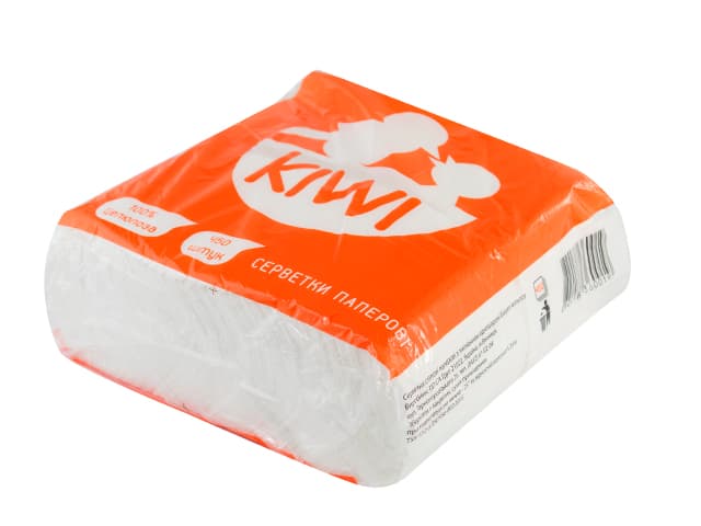 Серветки столові Kiwi Барна 450 шт білі Еко (9) 0019 