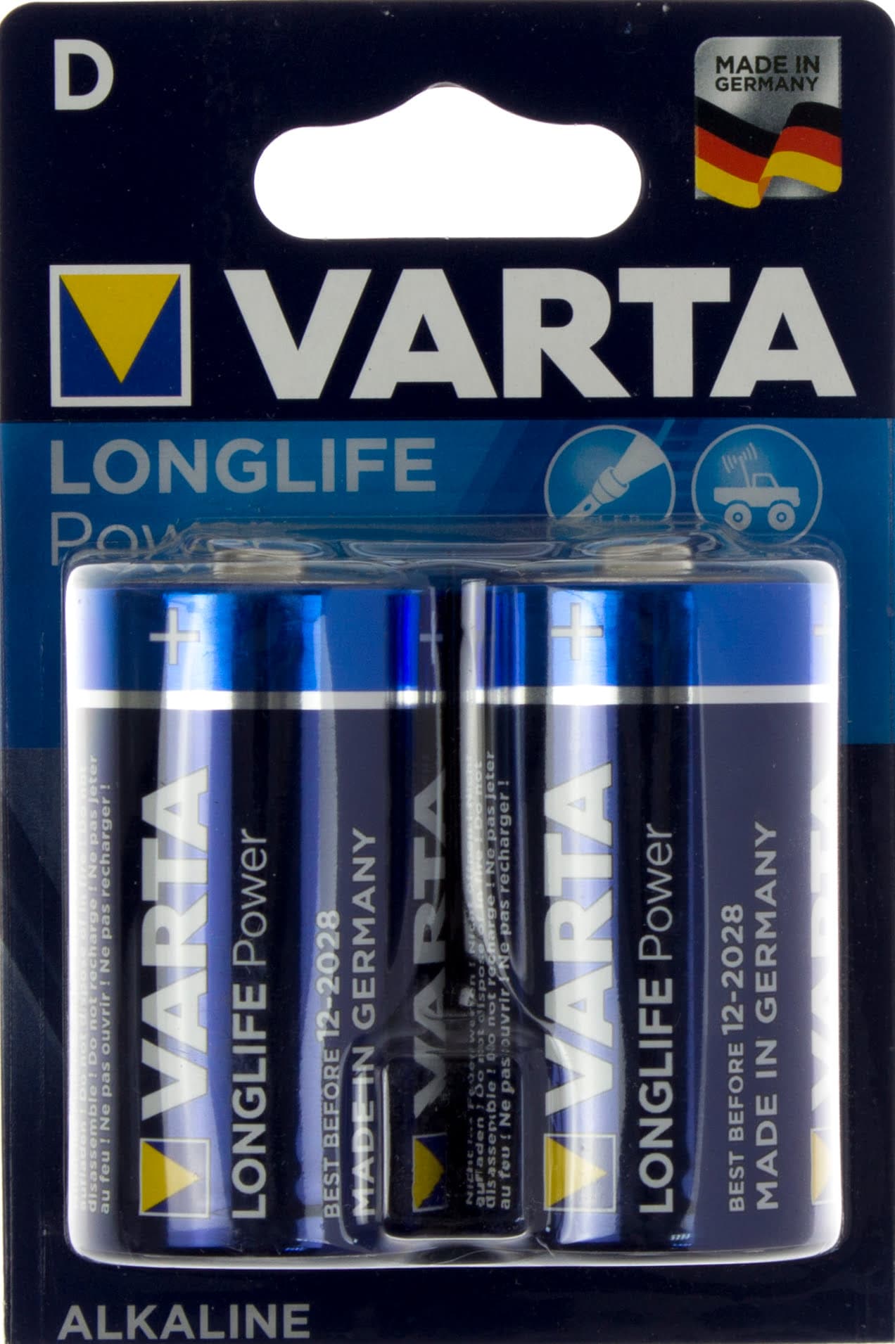 Батарейки Varta high energy longlife power LR-20 блістер 2 шт (10) (50)