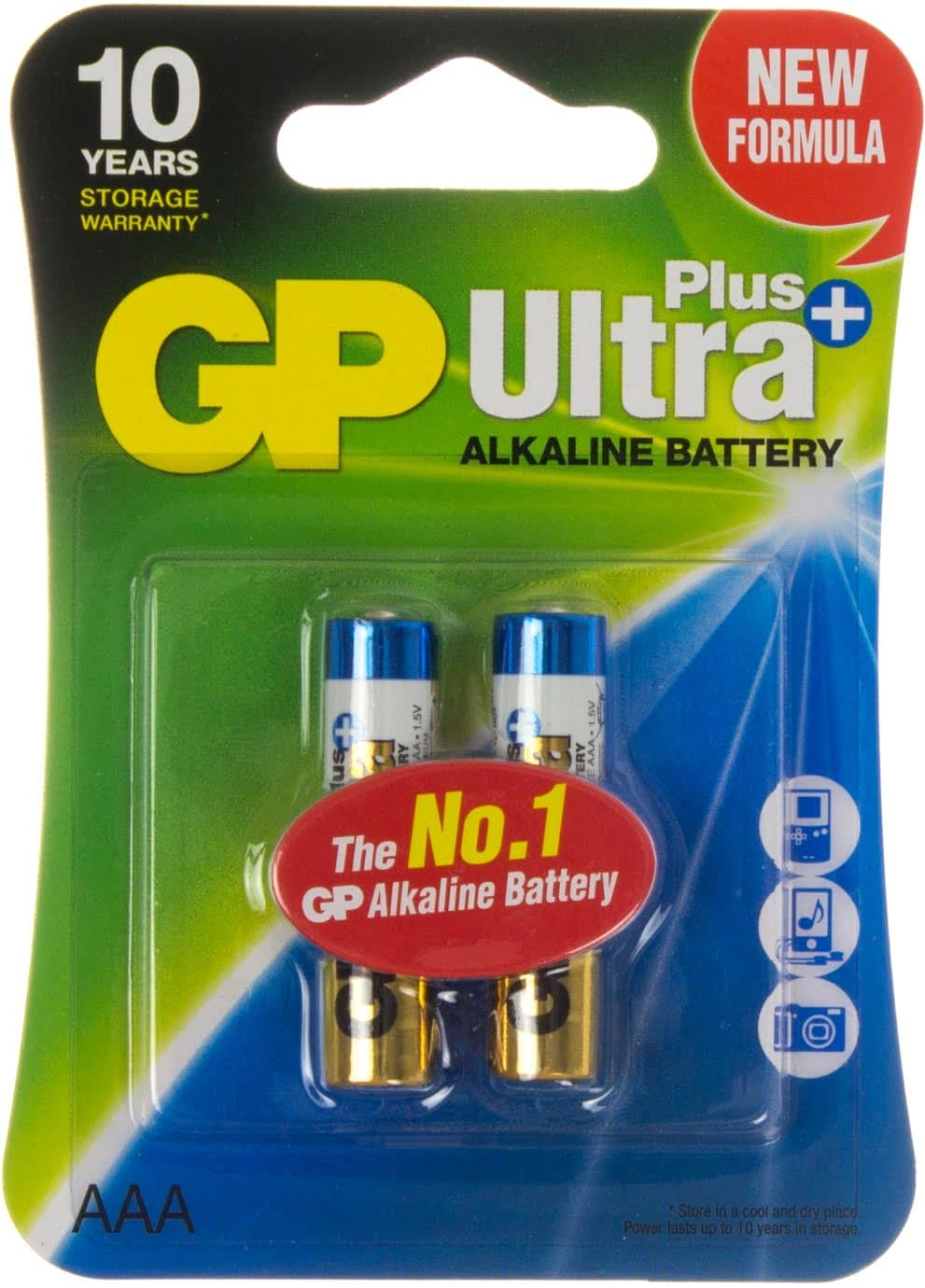 Батарейки GP Ultra Plus 24AUP-U2 LR-03 блістер 2 шт (10) (80)