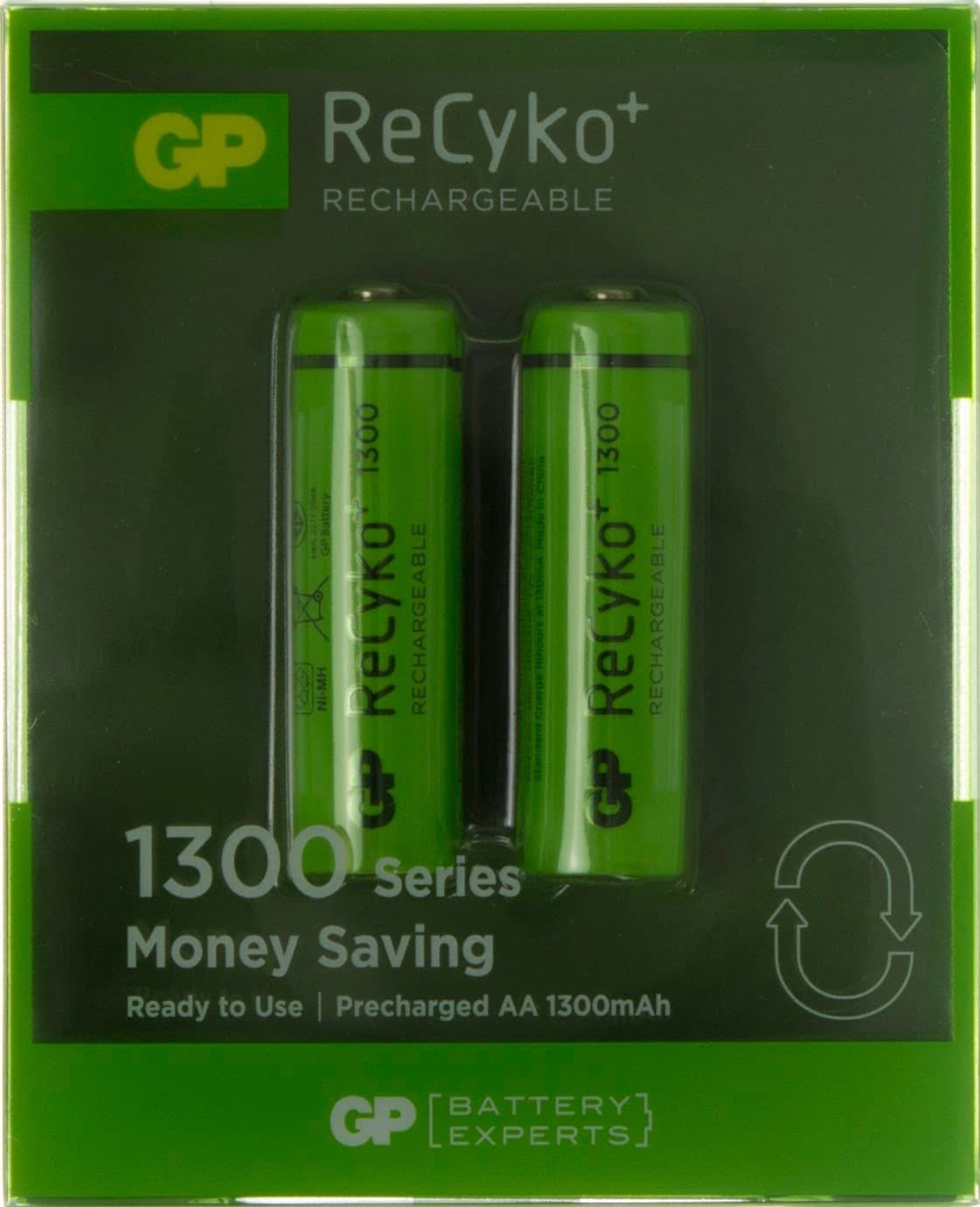 Аккумуляторы GP NіMH 130AAHCE-2GBE2 New desing (R-06,1300 mAh)/блистер 2 штуки