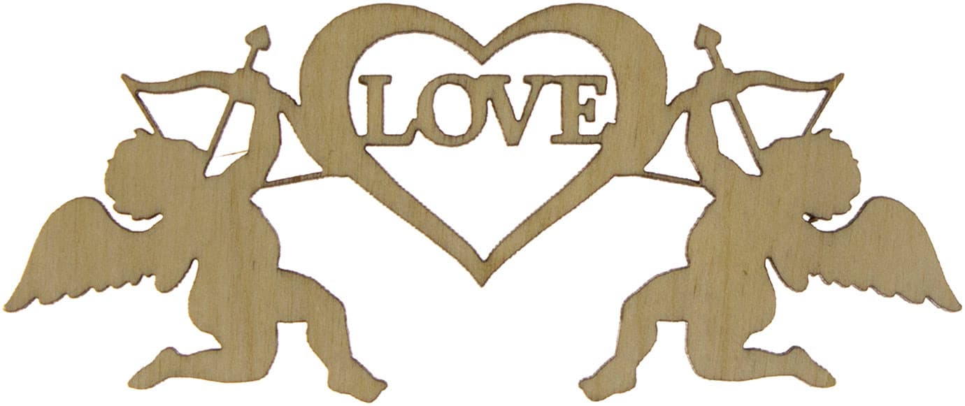 Янголи Love 10х4 см фанера