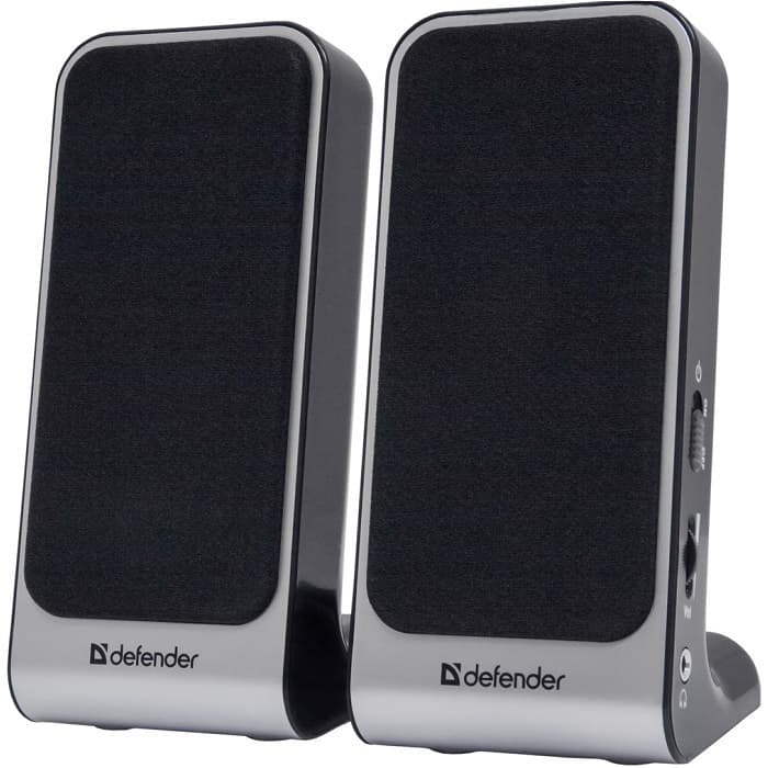 АС 2.0 Defender SPK-220/225 2x2Bт USB black/silver №65220