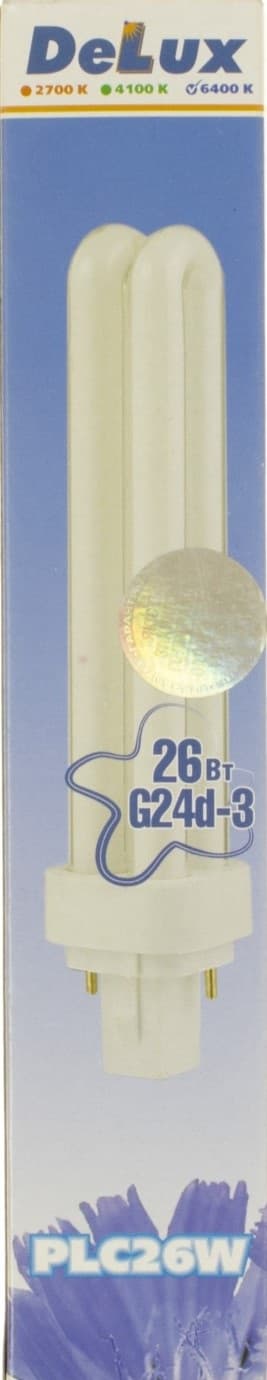Лампа Delux 26 Вт 6400К (10) PLCG24d-3
