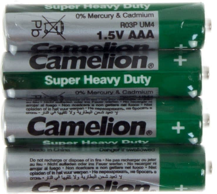 Батарейки Camelion green R-03 плівка 4 шт (15) (300)