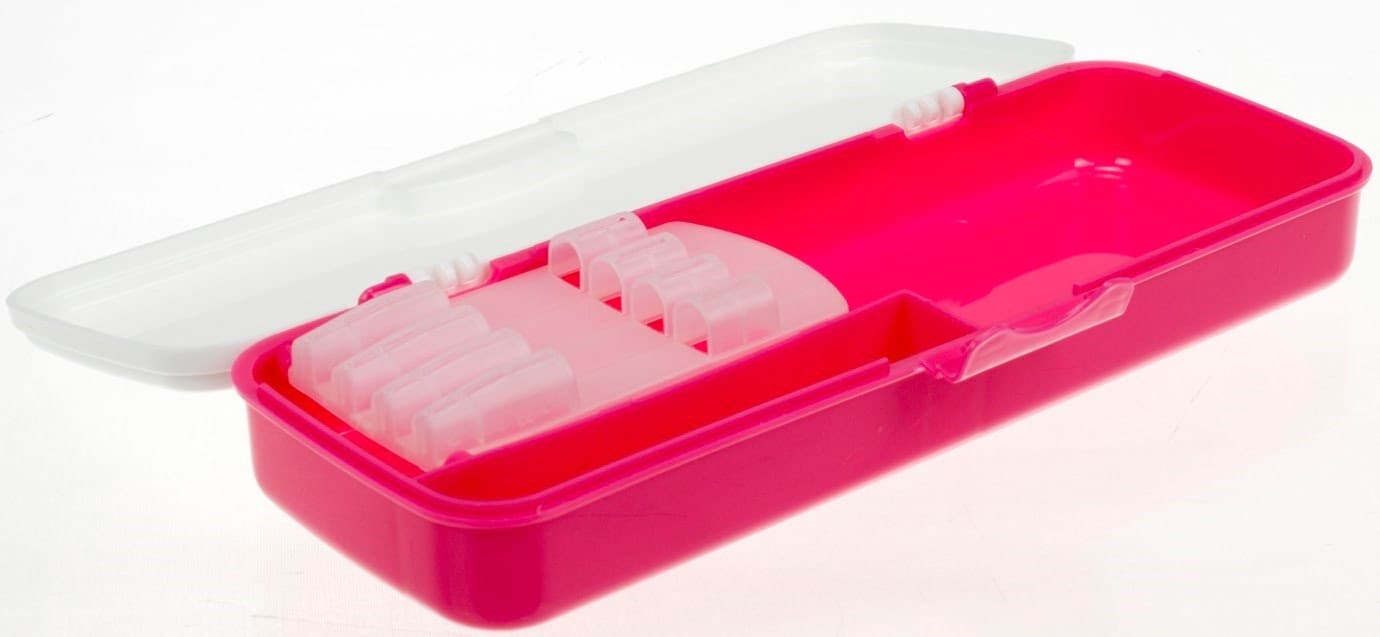 Пенал CoolForSchool пластиковый с застежкой Pink (48) CF85993/8012