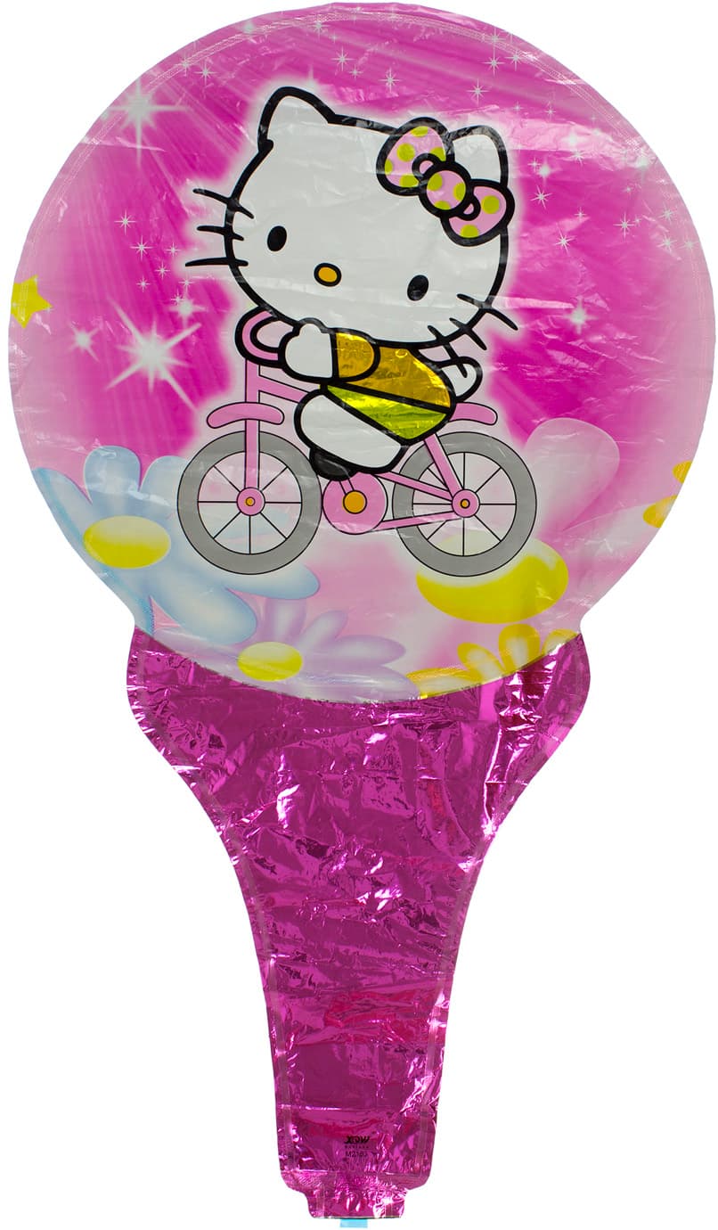 Шарик воздушный пленка круглый с ручкой Helloy Kitti
