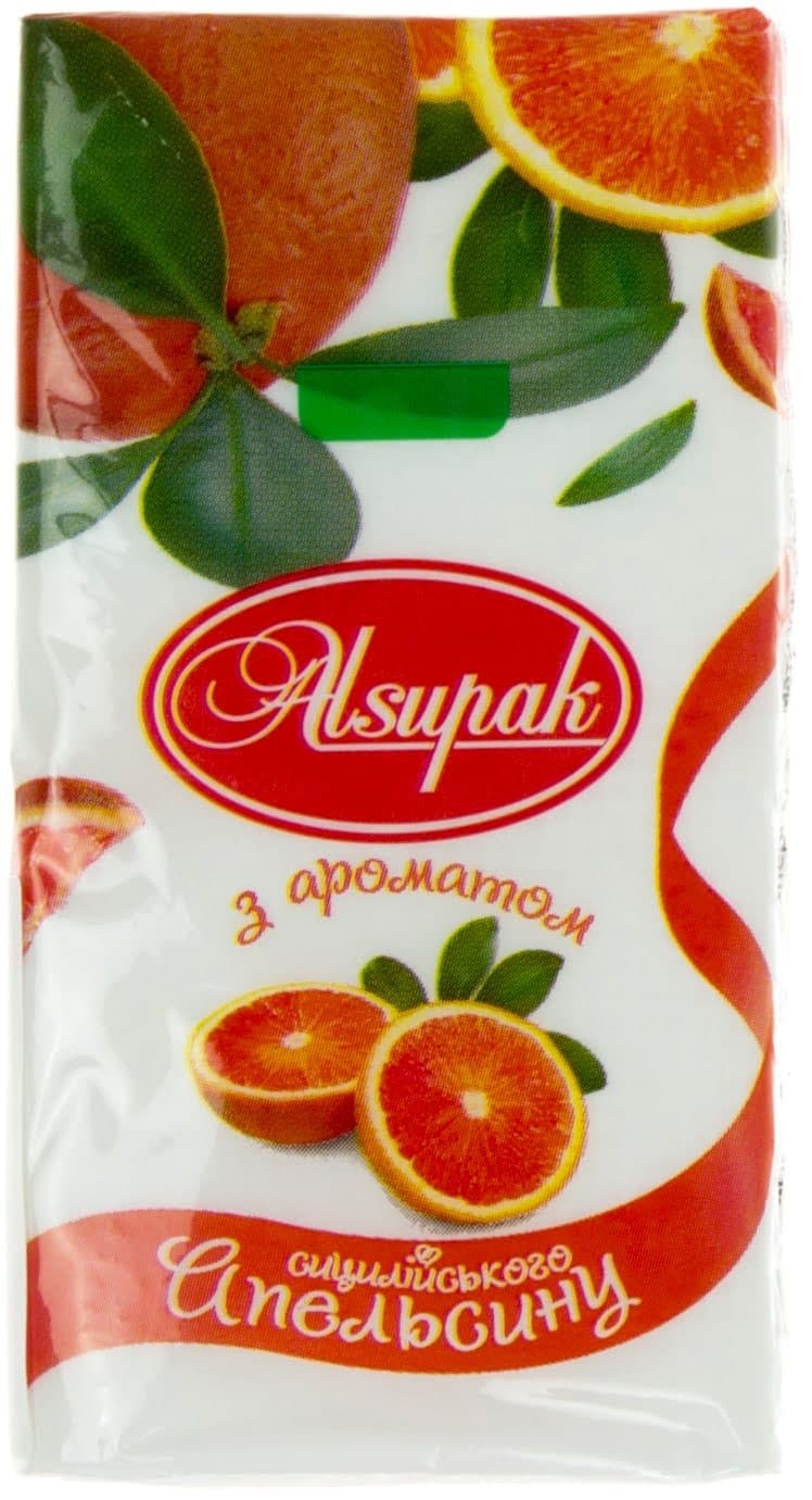 Хустинки паперові Alsupak Сицилійський апельсин (10) (160)