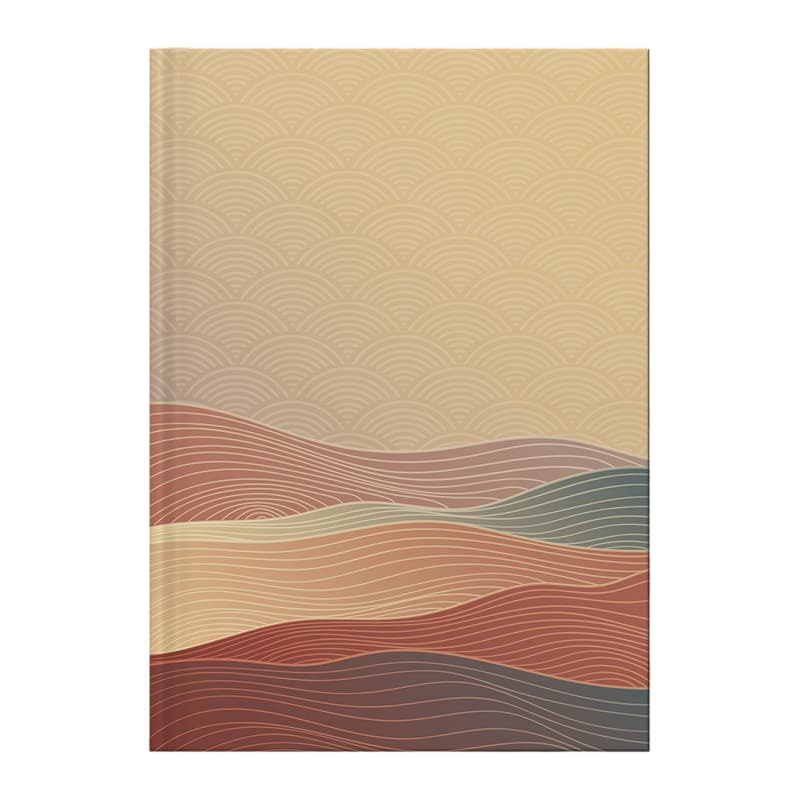 Книга-канцелярская A4 96 листов клетка Waves бронзовая Axent (10) №8422-563