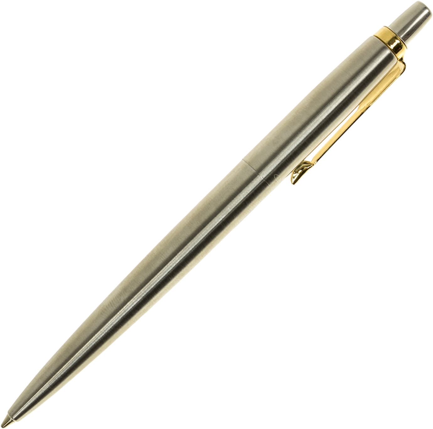 Ручка шариковая Parker Jotter сталь с позолотой Трезубец золота №16032_T001g