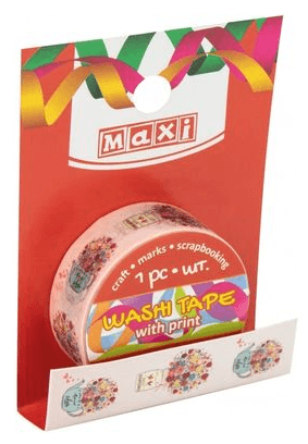Стрічка декор. "Maxi" з принтом 15ммх3м №MX61976(20)