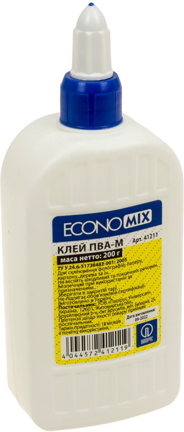 Клей ПВА-М "Economix" №E41211 200мл(60)(65)