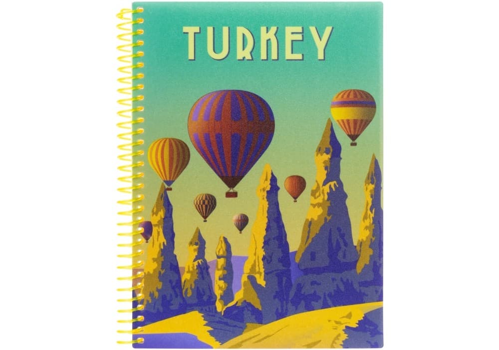 Блокнот пруж. А5 80л. клет. пласт. "Economix" Turkey Travelling 05 №E21953-05(5)(50)