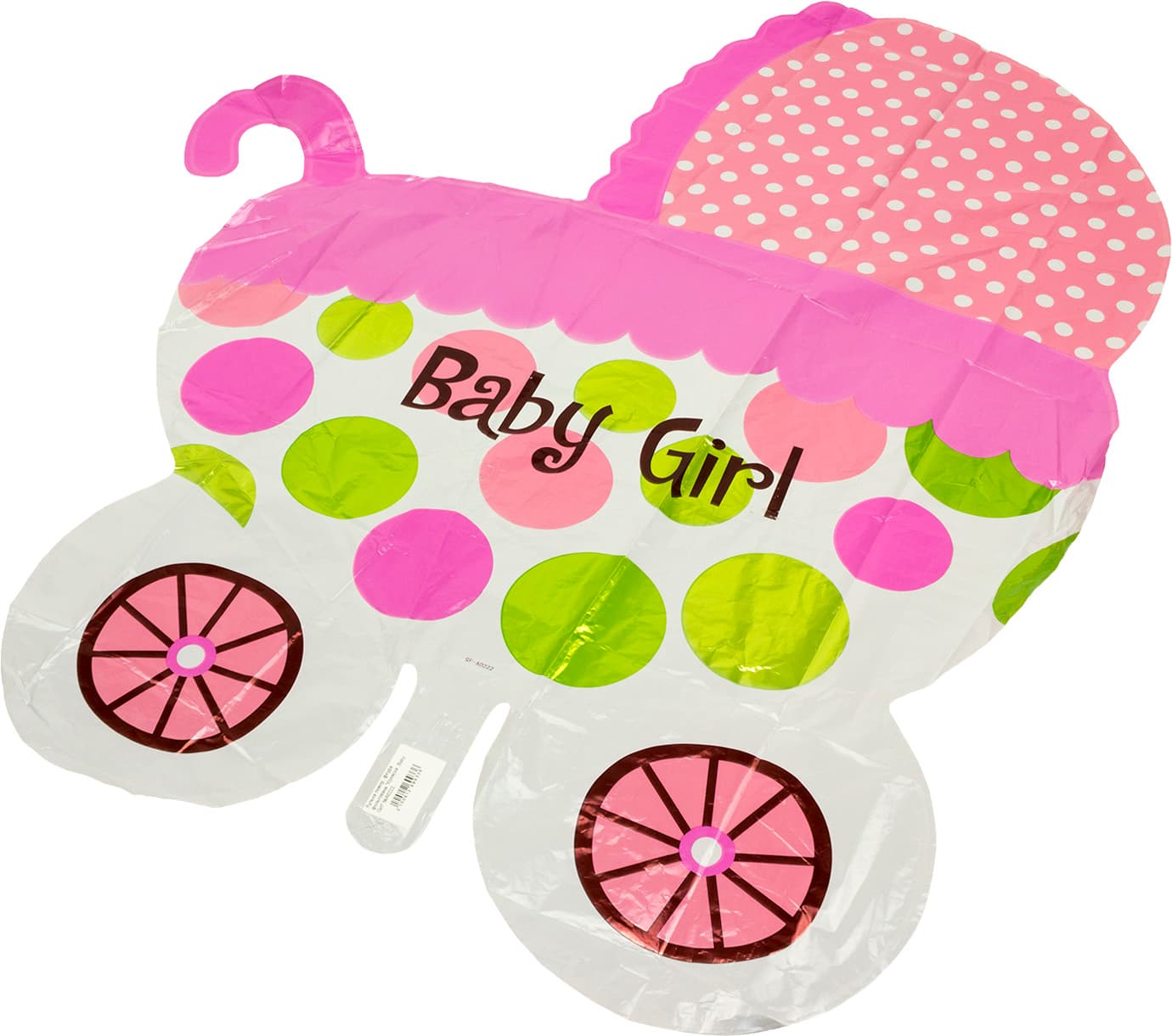 Шарик воздушный фигура фольгированный Коляска. Baby Girl №A0222