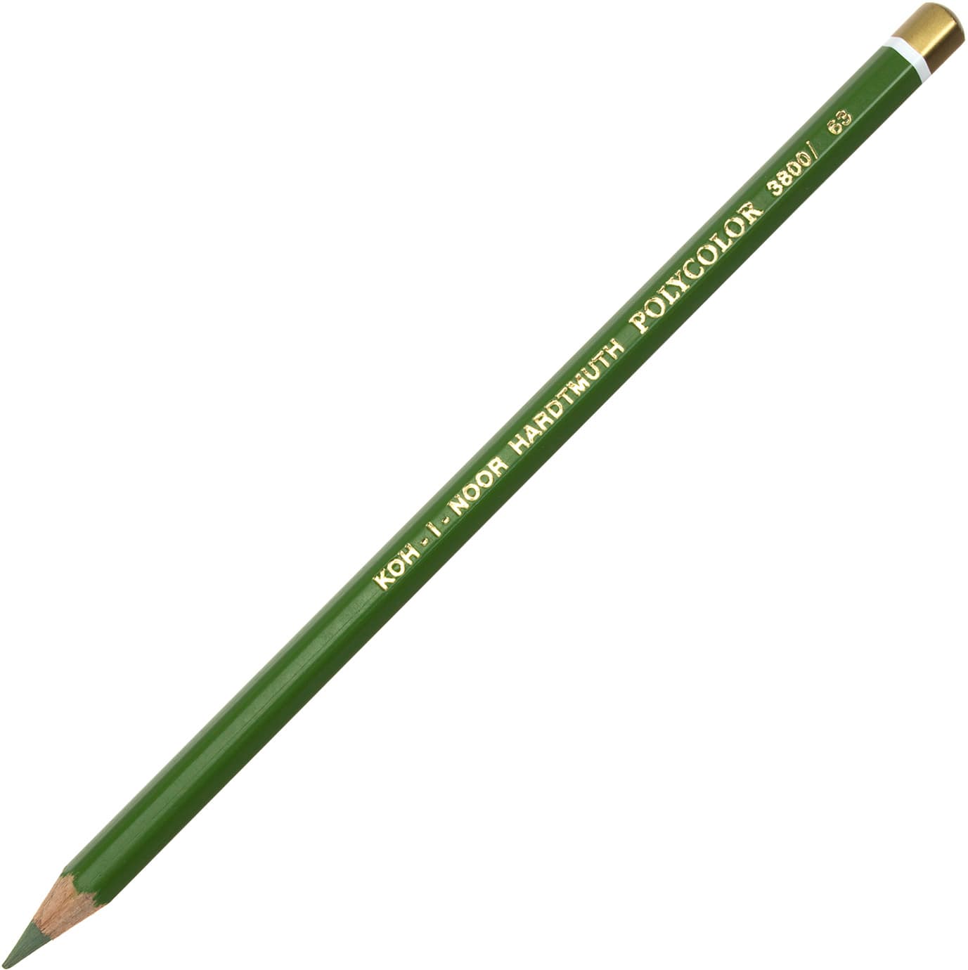 Олівець кольоровий Koh-i-noor Polycolor художній green light / оливковий світло-зелений (12) 3800 / 63
