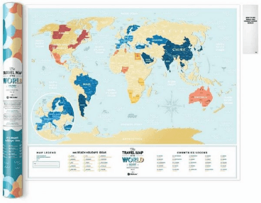 Плакат-скетч карта світу Travel Map Holiday Lagoon World