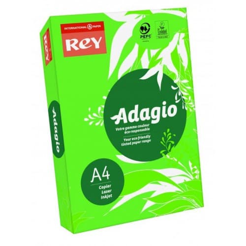 Бумага цветная А4 160 г/м2 интенсив Rey Adagio Deep Green 52 темно-зеленая (250)