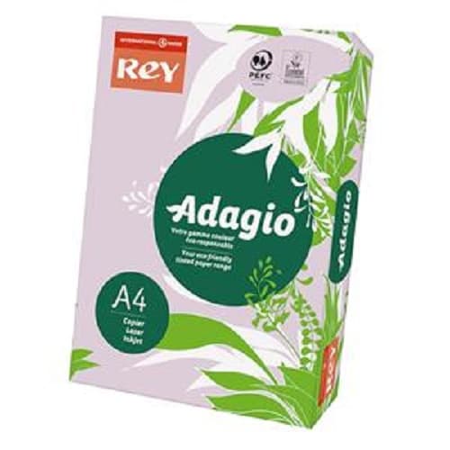 Бумага цветная А4 80 г/м2 интенсив Rey Adagio Lilac 28 сиреневая (10)