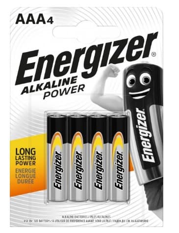 Батарейки Energizer Alkaline Power LR-03 / блістер 4 шт (12)