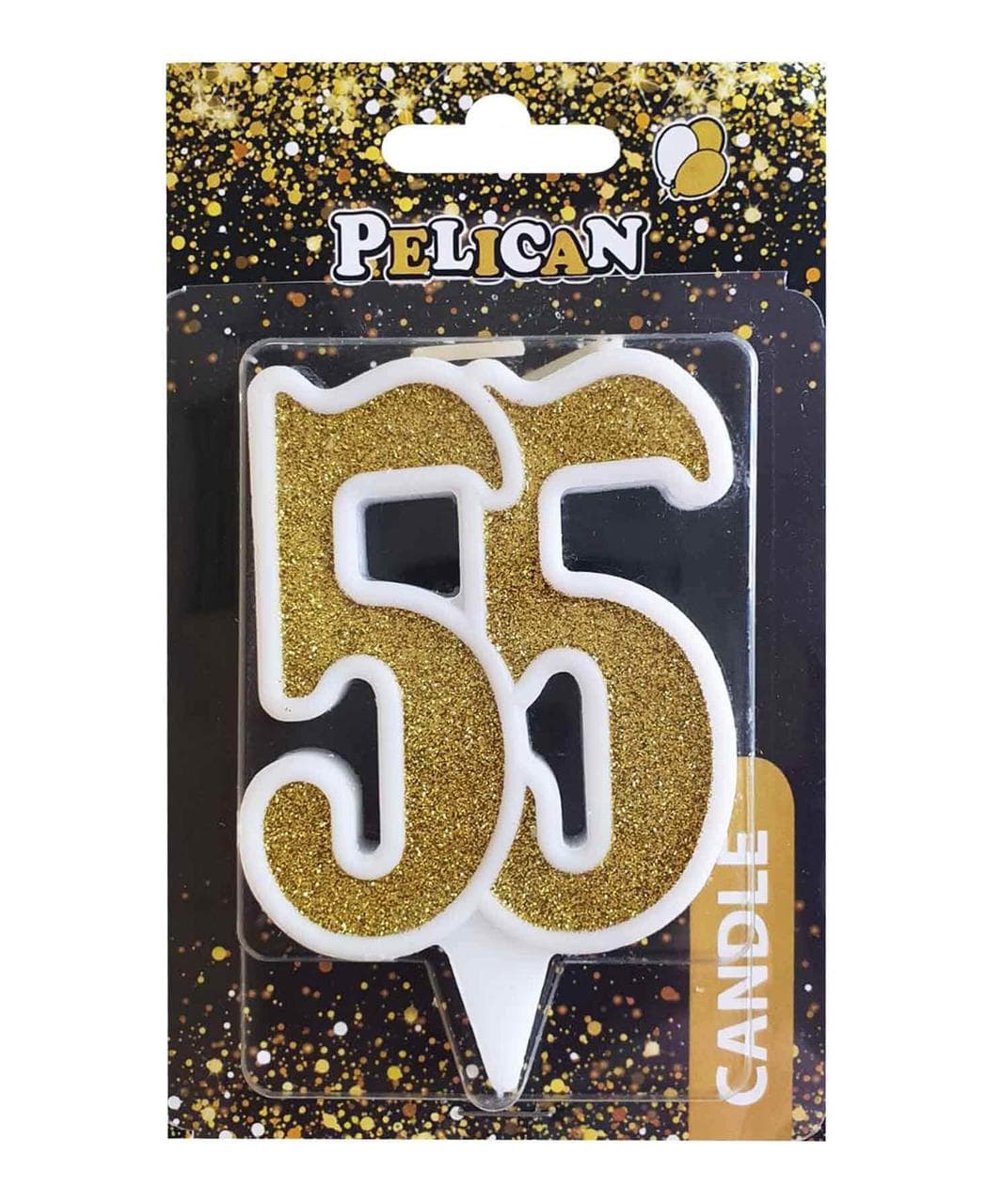 Свічка ювілейна 55 7 см золото Pelican (1) (32) №867155