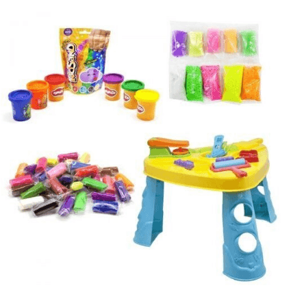 Набор креативного творчества Multi Table тесто для лепки, 5 цветовх80 гр DankoToys №MTB-01-01U