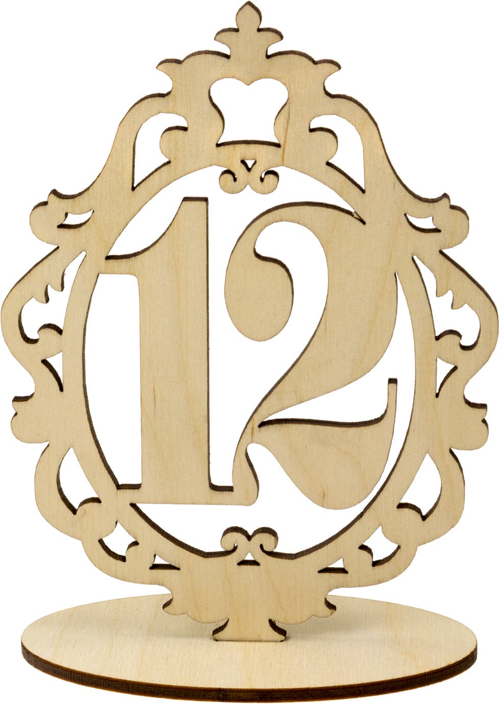Номерки на стіл 15х11см 12  фанера  
