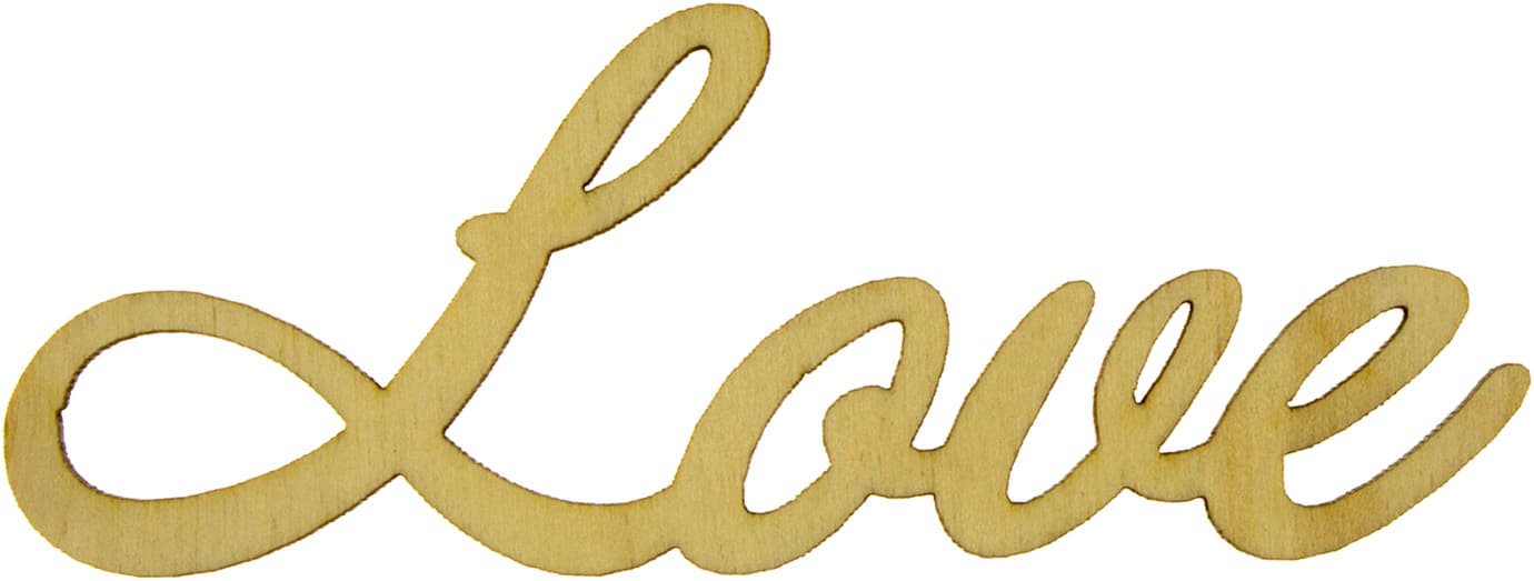 Напис Love курсив 4х9,5 см фанера (5)