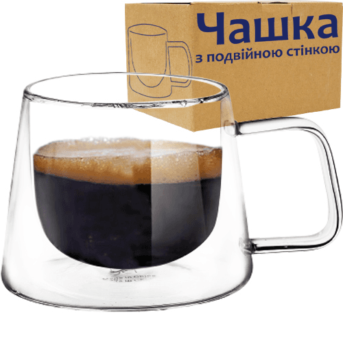 Чашка скло 200 мл з подвійною стінкою S&T (1) (36) №202-22