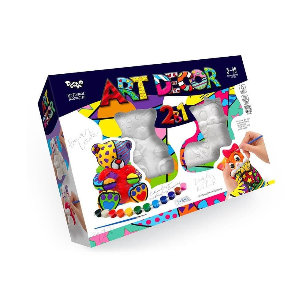 Набір креативної творчості Art Decor 2в1 українською DankoToys №ARTD-02-01U