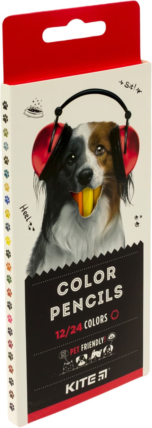 Карандаши цветные 12 цветов Kite Kite Dogs двухсторонние (12) (240) №K22-054-1