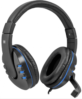 Наушники Defender Warhead G-160 игровые 2,5м black/blue+микрофон №64118