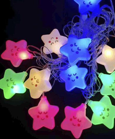 Гірлянда електрич. "Зірочка" 12LED теплий-білий, L-5м +перехідник №1698-18
