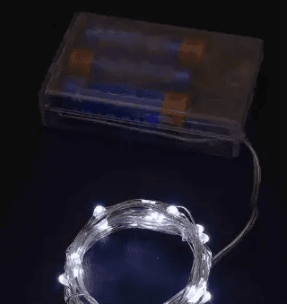 Гірлянда електрич. на бат-ці Роса 20LED білий L-2м №1975-03(10)