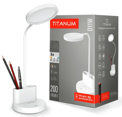 Лампа наст. LED Titanum акум. TLTF-011W 6W 2700-6000K(60)